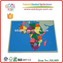 Juguetes promocionales Mapa educativo Puzzles Juguetes de montaje de madera NUEVO Mapa de Puzzle de África